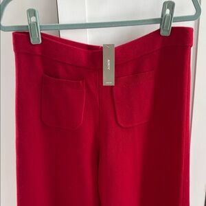 J. Crew Vibrant Red Women's Knit Trousers NWT Petite XL